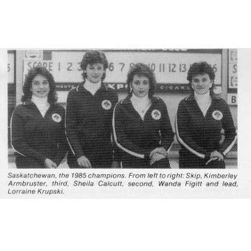 Kim Armbruster 1985 Pepsi Canadian Junior Womens Championship Team