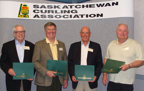 Family members accepting R-L Doug Annable, Garry Franklin, Jack Heartwell, Dean Morrison